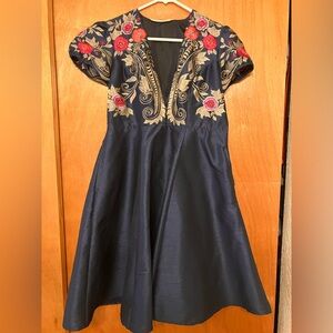 Eshakti puff sleeve formal dress